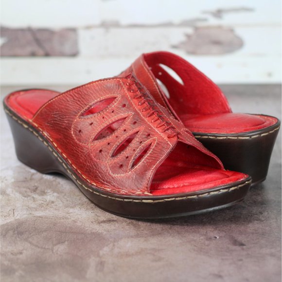 Nurture Comfort Sandals Slides 9.5M Red - Picture 3 of 7